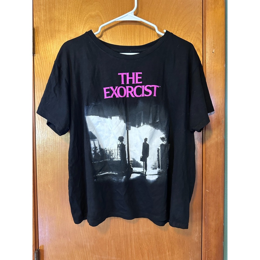 The Exorcist Horror Movie Poster Womens Graphic Tee Shirt XXL Black
